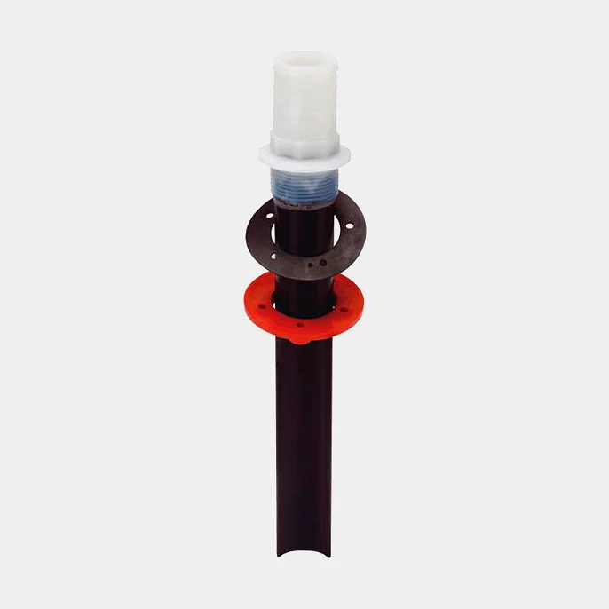 Entleerungsrohr für Fäkalientank / Grauwassertank, 38 mm (1 1/2") Schlauch, Kunststoff, weiß / schwarz - Boot