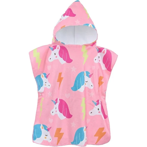 Hettehåndkle for barn, Strandhåndkle for barn, Hetteponcho, Hettehåndkle for barn, for jenter og gutter i alderen 2-8 år