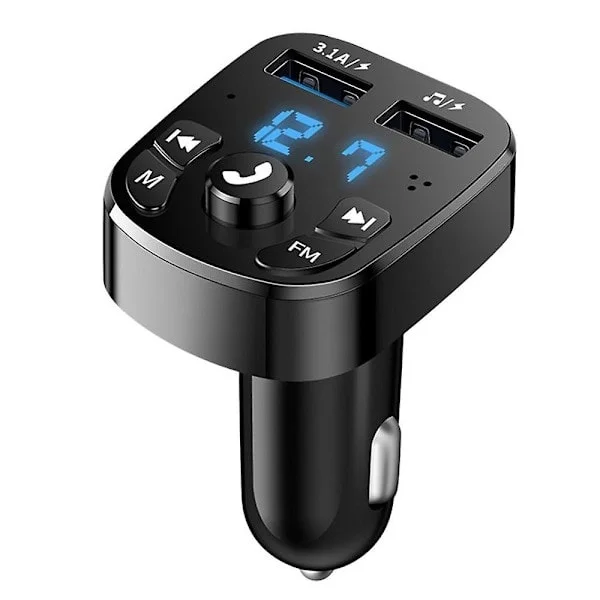 Billaddare FM-sändare Bluetooth Audio Dubbel USB Bil MP3-spelare Bilradio Handsfree Laddare 3.1A Snabbladdare Biltillbehör