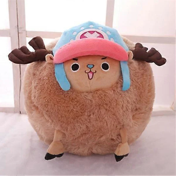 1 stk 35 cm tegneserie Chopper plysjdukke fylt anime søt Chopper plysjleketøy myk håndvarmer nydelige puter barn jenter gave blå