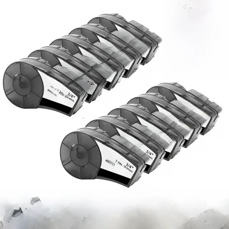 AliExpress - 1-10PK Compatible pour Brady BMP21-Plus M21-750-595 19.1mm noir sur blanc 3/4 'ruban de cartouche d'étiquettes en vinyle BMP21-LAB 