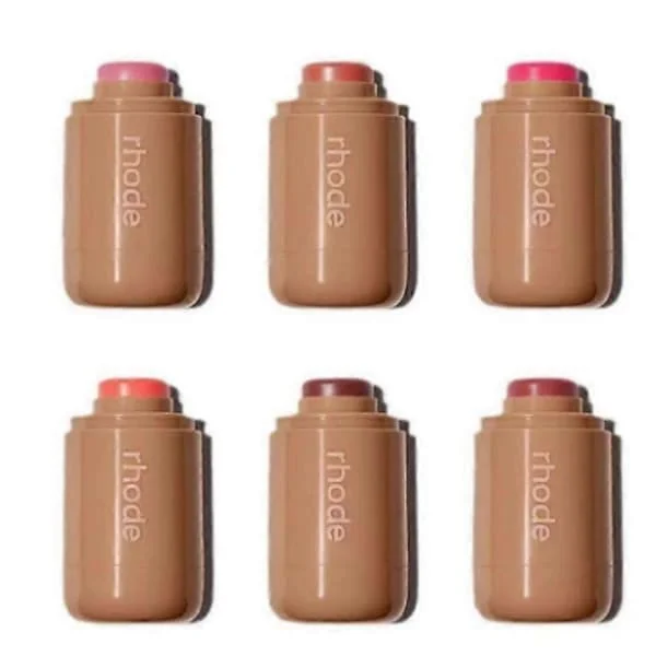【DT】Rhode Blush Stick 3-i-1 Kind Læbe Tonet Fugtet Blush Stick Silkeagtig Lysnende Blush Creme Blusher (Juice Box)