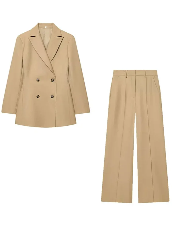 AliExpress - Ensemble Blazer et Pantalon Femme Printemps 2026 NLZGMSJ – Blazer Croisé et Pantalon Zippé – Nouvelle Tendance Formelle pour le Bureau