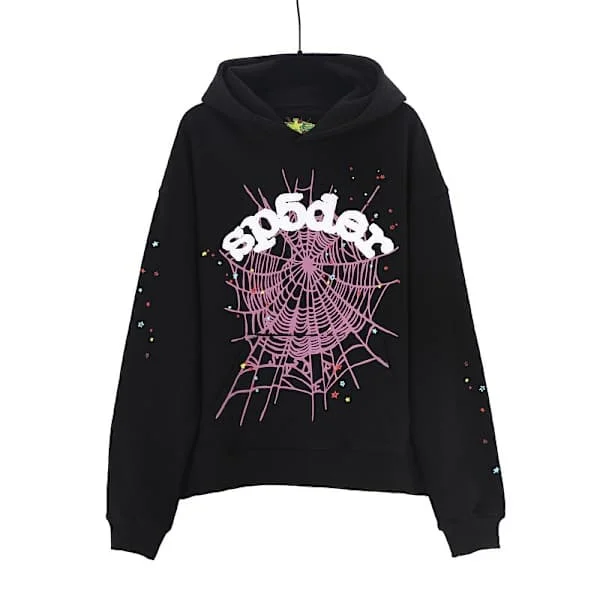 SP5DER edderkoppespindsmønstret sweatshirt, hiphop-kunstner 3D-printet sweatshirt, hættetrøje sportstøj til mænd og kvinder, afslappet sæt
