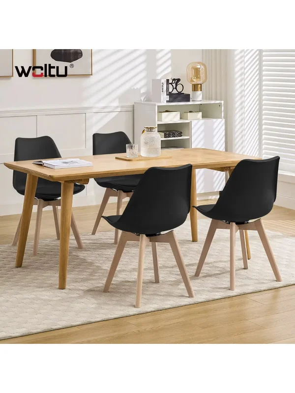 AliExpress - WOLTU 4 Stück/Set drehbare Esszimmerstühle, gepolsterte Stühle, Massivholz, Kunstleder, Esszimmerstühle für Küche und Wohnzimmer