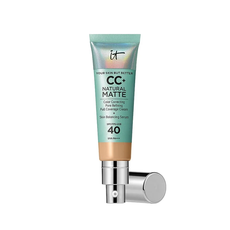 IT Cosmetics CC+ Cream Natural Matte Foundation for Oily Skin with SPF 40 Medium Tan, Makeup, Ansigt, Foundation