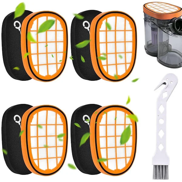 SOLLBRY - 4 x Filter Lämplig för Philips Speedpro Max Aqua 7000 och 8000-serien - FC5005/01, CP1100/01, CP0663/01 Ersättningsskumgummi