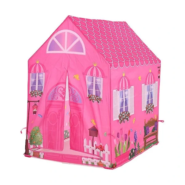 Girls Play Tent Pink Princess Castle Pop Up Tent Indoor Outdoor Game [C]