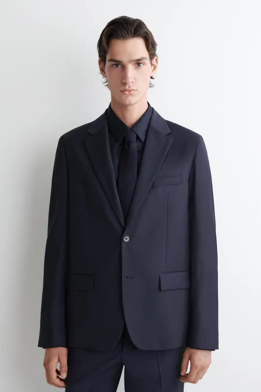 COS Men's Cravatta In Lana in Blu