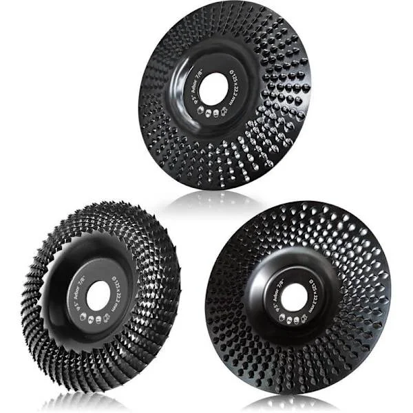 Träslipskiva 125 mm, 3 st slipskivor för formning, slipning och kapning. Hjul för vinkelslipmaskin