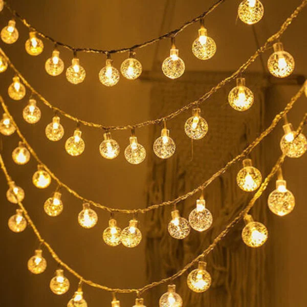 Utendørs lyslenke, 10M100 LED solcelledrevet utendørs lyslenke, IP44 vanntett 8 moduser solcelledrevet utendørs lyslenke, lys