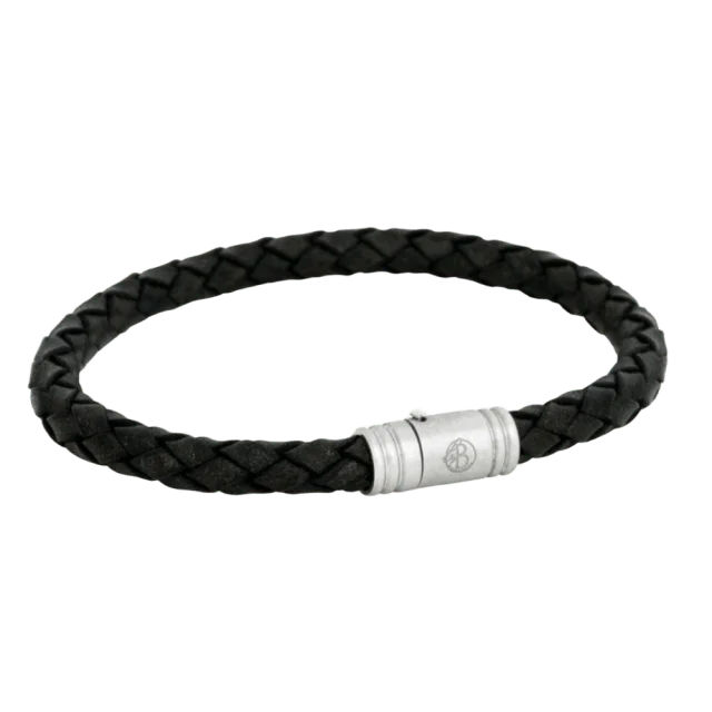 by BILLGREN Liam | Läderarmband Accessoarer Herr Svart 21 cm