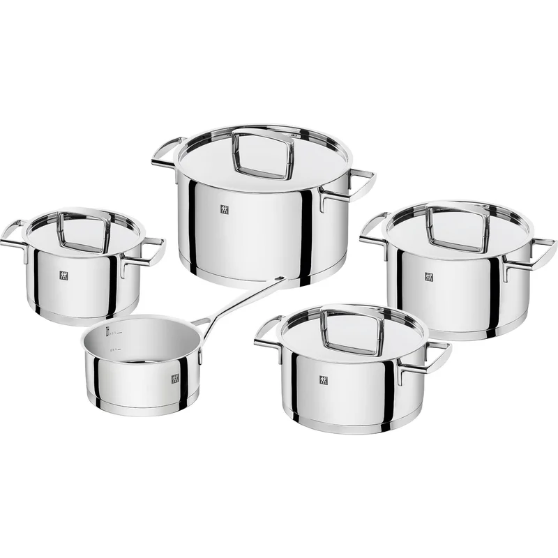 Zwilling Passion gryt- och kastrullset 5 delar + 4 lock, rostfritt stål | Matlagning > Kokkärl & Stekpannor > Grytset & Kastrullset | Bagaren och 