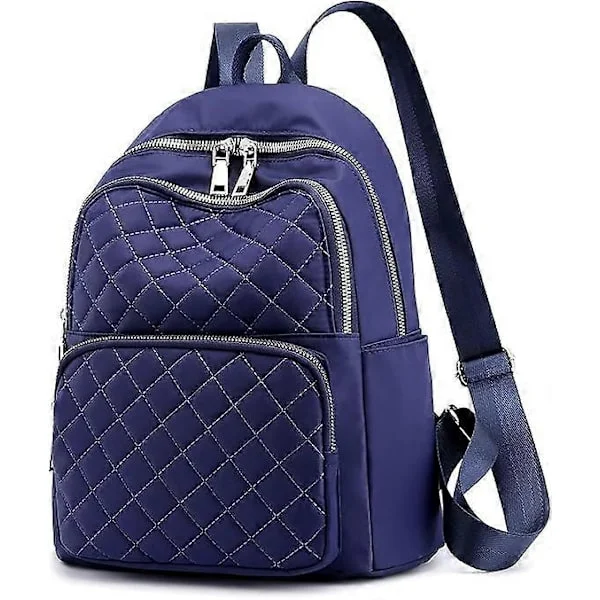 Small Backpack Purse for Women Girls, Waterproof Lightweight Dual Use Travel Daily Backpack Navy