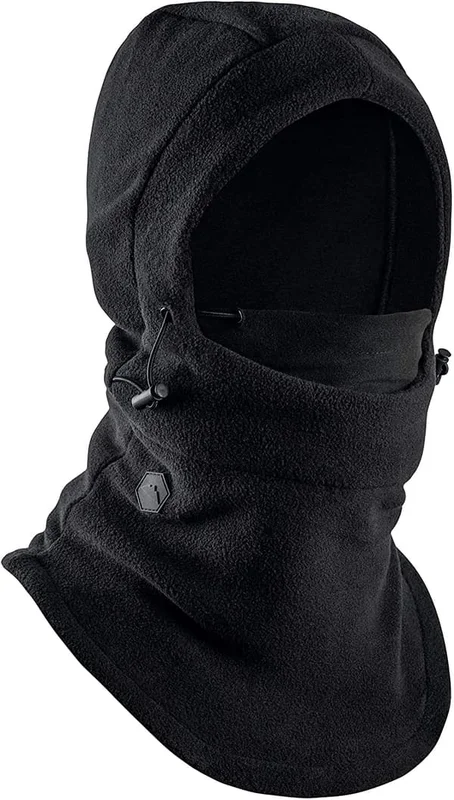Fleece Balaclava Skidmask - Vintermask för män och kvinnor - Mask för extrem kyla Skidkläder Svart