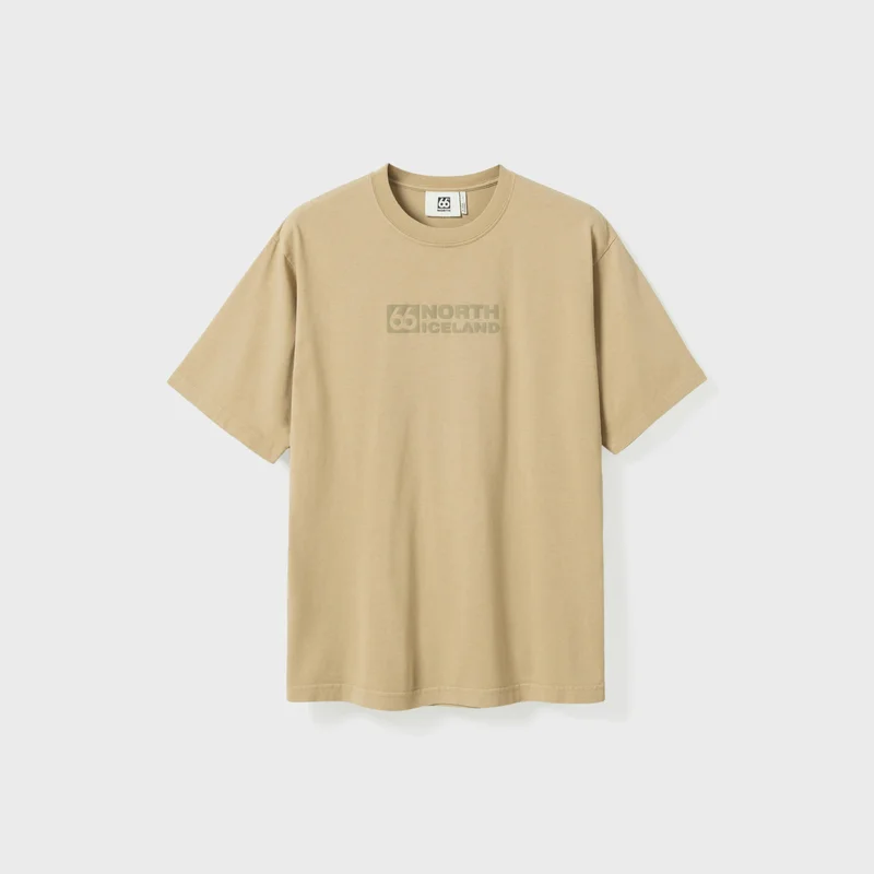 66 North men's Men's Borgir T-Shirt Tops - Travertine - L