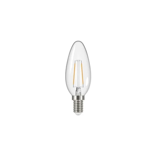 Transparent glödlampa Flamma Led E14 2.1w 250 Lm Varmvit Transparent glödlampa Flamma Led E14 2.1w 250 Lm Varmvit - Prolig