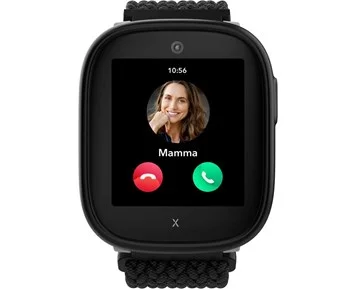 Svart smartklokke for barn med forhåndsinstallert eSIM