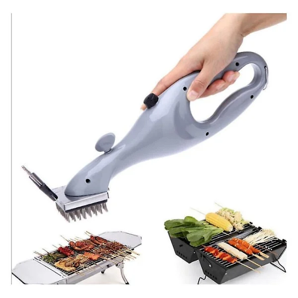 Barbecue Grill Steam Cleaning Brushes Outdoor Barbecue Cleaner Suitable for Charcoal Scraper Kitchen Accessories Kitchen Tool Silver