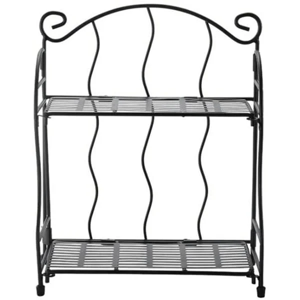 Two-layer desktop storage shelf vertical pattern desk shelf simple bookshelf free perforated iron bookshelf
