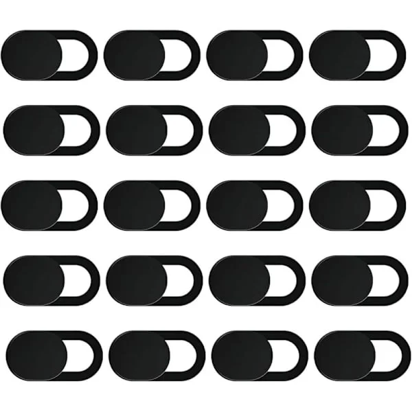 20-pak Webcam Cover, Computer Kamera Cover Webcam Cover Laptop PC Databeskyttelse Webcam Cover til Smartphones, Tablets, Macbook, Laptop Sort