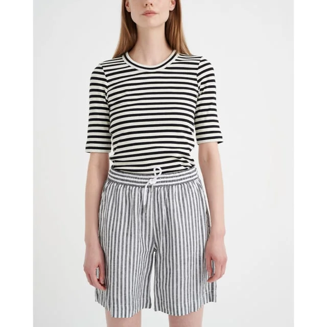 Inwear DagnaIW Striped T-Shirt T-shirts Dam Svart XXL