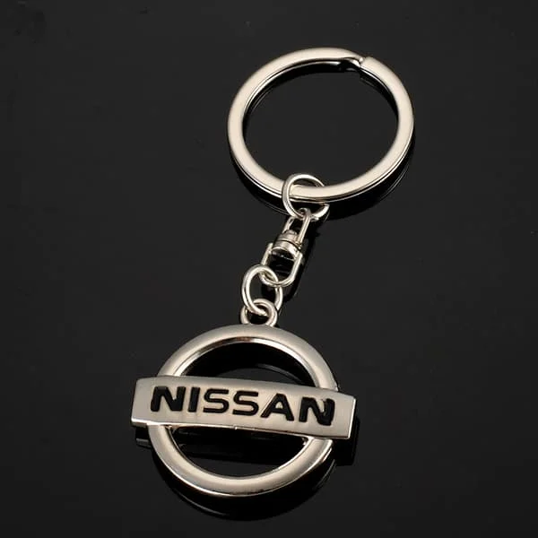 Nøkkelring til bil, Nissan nøkkelring, sølv nøkkelring