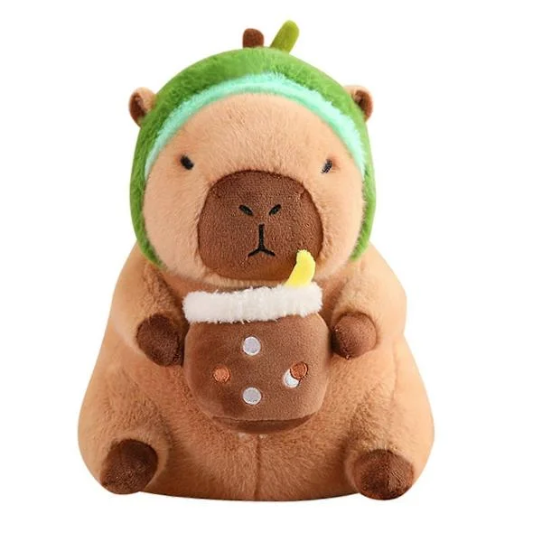 30cm/40cm Capybara Plyschleksaker Barn Ful Och Söt Fyllda Dockor Kramkudde Med Avtagbart Huvudskydd Avokado