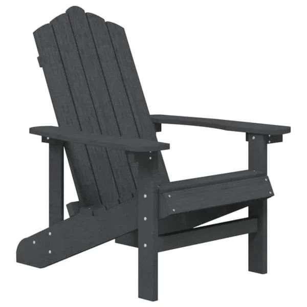 vidaXL Garden Adirondack Stol HDPE antracit