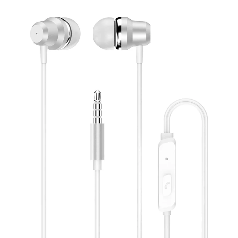 Dudao X10PRO kablede hodetelefoner, minijack 3,5 mm, in-ear med fjernkontroll - hvit