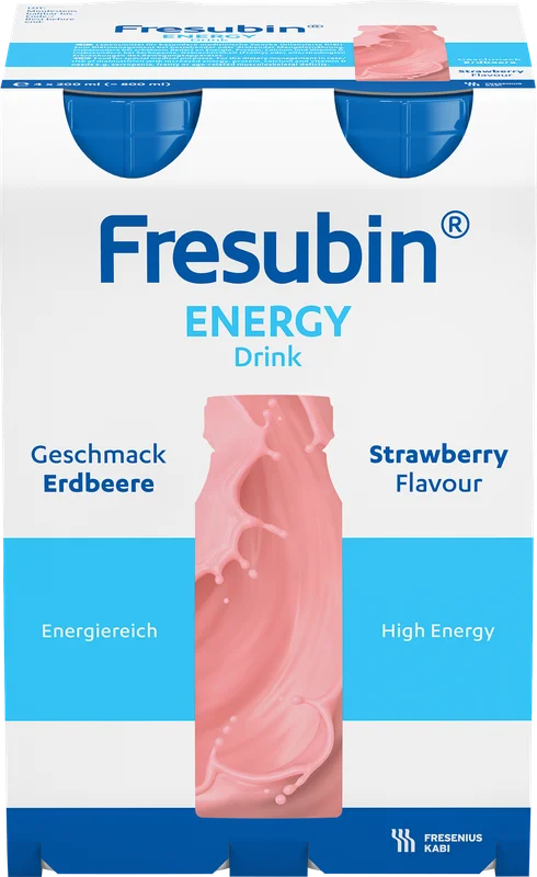 Fresubin Energy Drink næringsdrikk jordbær 4x200 ml