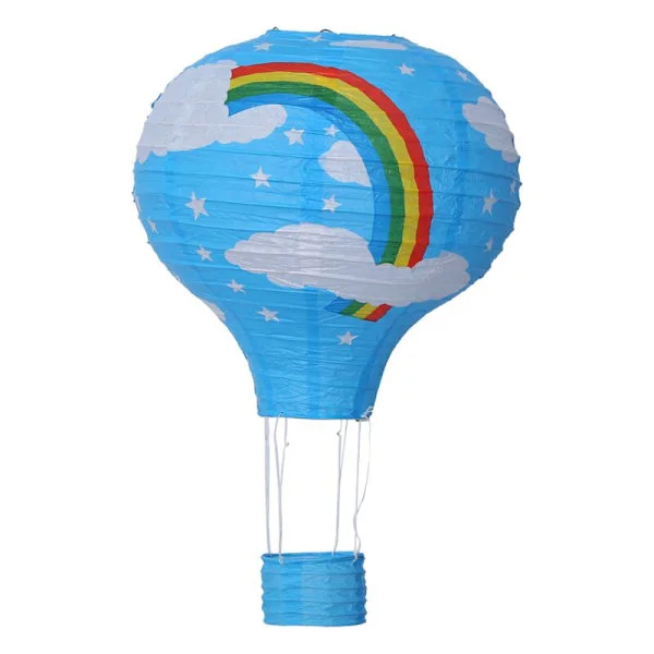 12 inch Hot Air Balloon Lampshade Paper Lantern Wedding Party Decoration Ceiling Lamp, Rainbow