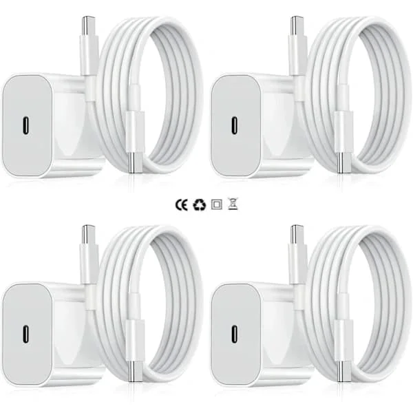 Apple MagSafe-laddare, iPhone Snabb Magnetisk Laddare 15W, Induktionsladdare Kompatibel med iPhone 14/14 Plus/14 Pro/14 Pro Max/15/16/13/12/11 4-Pack