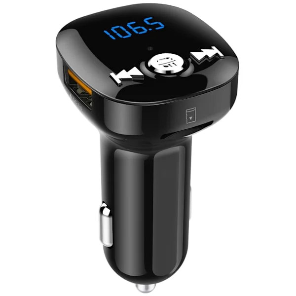 INF FM-sändare för bil - Bluetooth-adapter med QC3.0 billaddare