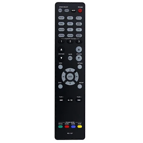 Fjärrkontroll RC-1167 Ersättning för Denon AV Receiver AVR-2113