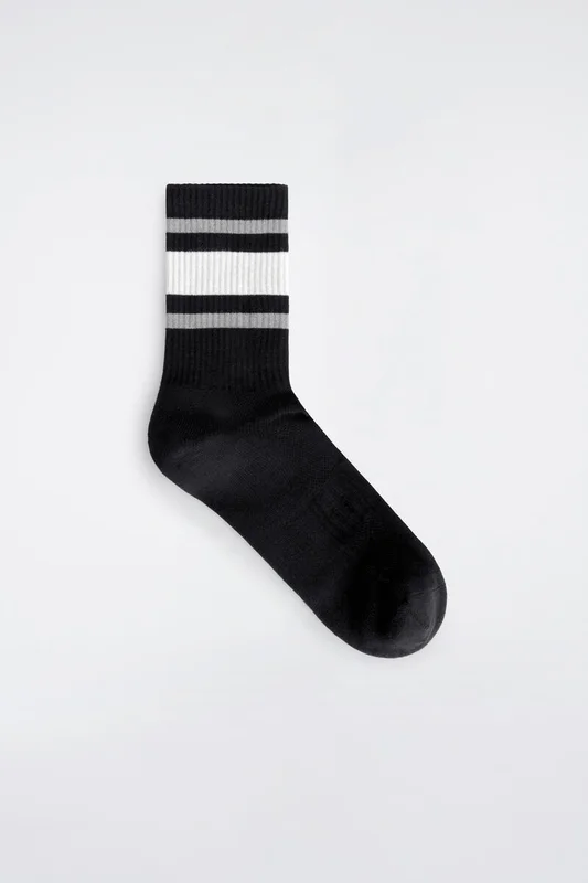 COS Men's Calcetines Deportivos De Rayas in Gris