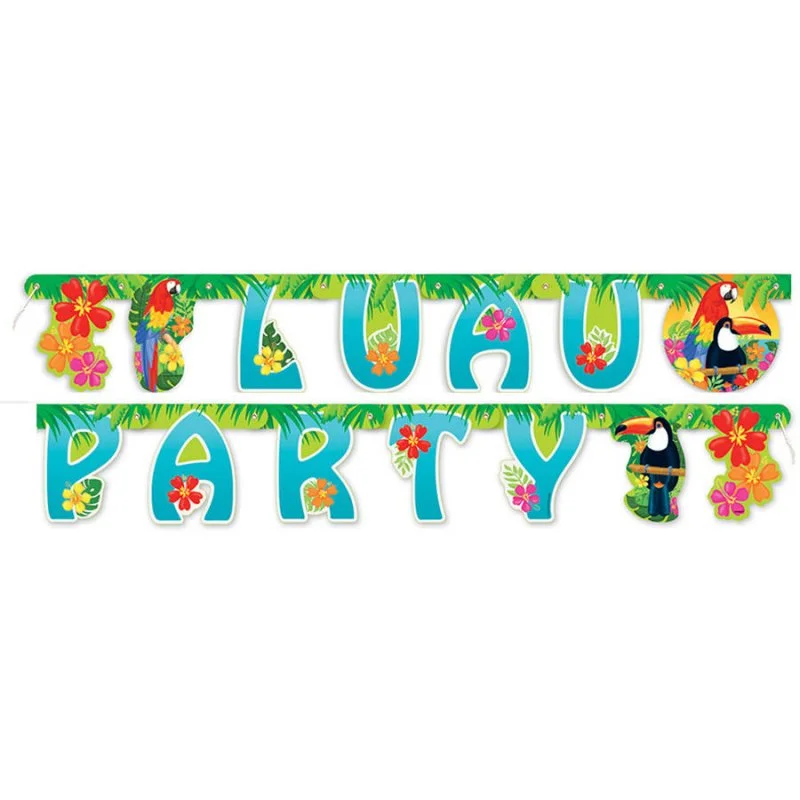 Banner formet som en hawaii fest 165 cm
