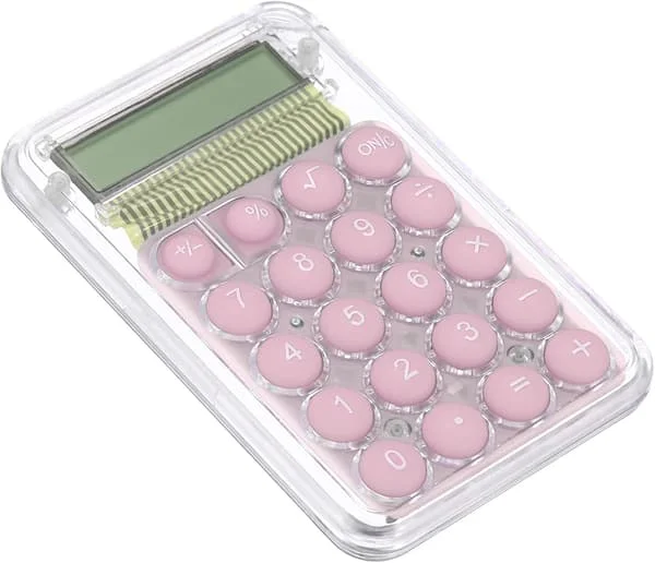 Skrivbordskalkylator, liten 8-siffrig LCD-skärm Mini Fickportabel Bordskalkylator Standardfunktion för Hemmakontor