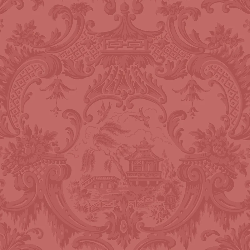 Chippendale China Wallpaper - Cole & Son Sample / Red