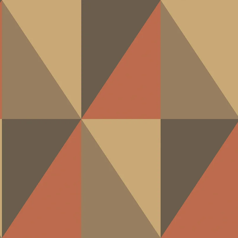 Apex Grand Wallpaper - Cole & Son Sample / Red, Sand & Soot