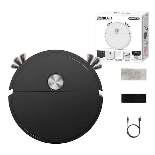 Rechargeable Mini Robot Vacuum Cleaner with Mop, Compact Floor Cleaning Machine