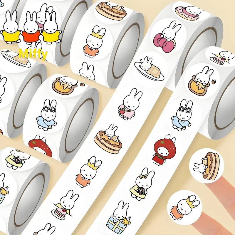 AliExpress - 500 Stuks Kawaii Nijntje Konijn Sticker Seal Sticker Cartoon Konijn Roll Sticker Cartoon Ins-stijl Planner Decoratie Gift
