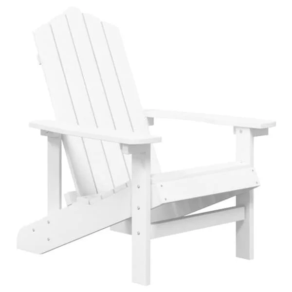 vidaXL Garden Adirondack Stol HDPE Vit