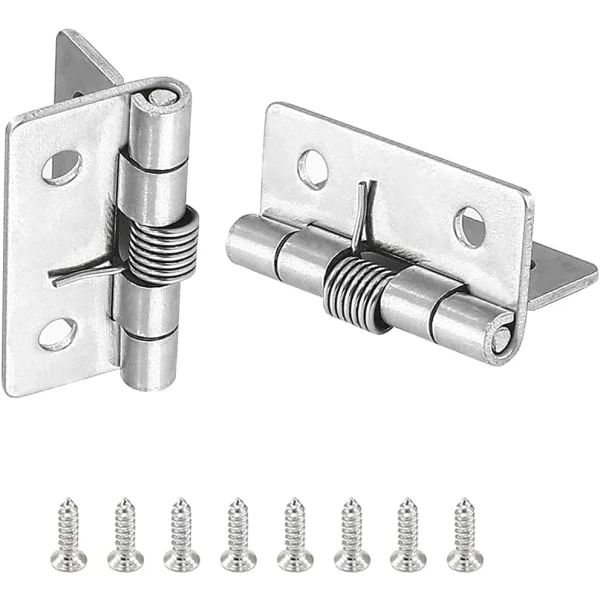 2 x 2" självuppfällande fjädergångjärn (5 cm), 304 rostfritt stål spr