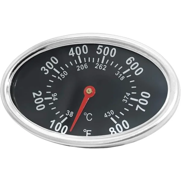 7,4CM 01T10 Ugnstermometer för Brinkmann, Dyna-Glo, Kenmore, Grill Master, Rökare, Rostfritt stål termometer för BBQ Gasgrill reservdelar