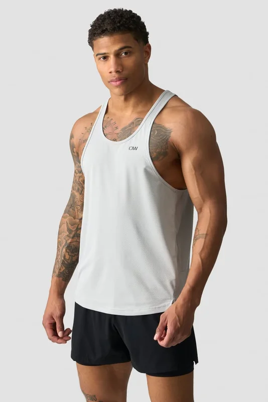 ICANIWILL - Stride Stringer Top Grey - Träningslinne - Herr - Träningskläder från ICIW