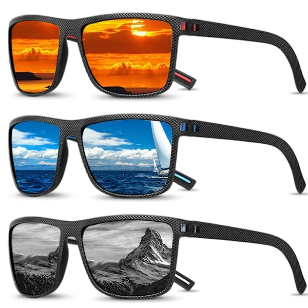 Polariserade solglasögon för män, UV-skyddande kör- och fiskeglasögon, 3-pack[GPA]