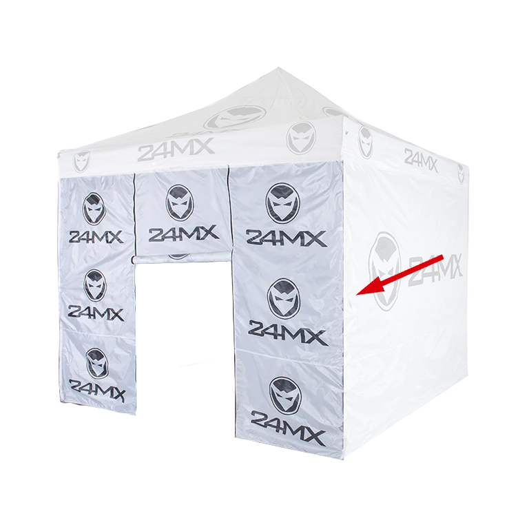 Parete con Porta 24MX per Gazebo Easy-Up Race Grigia