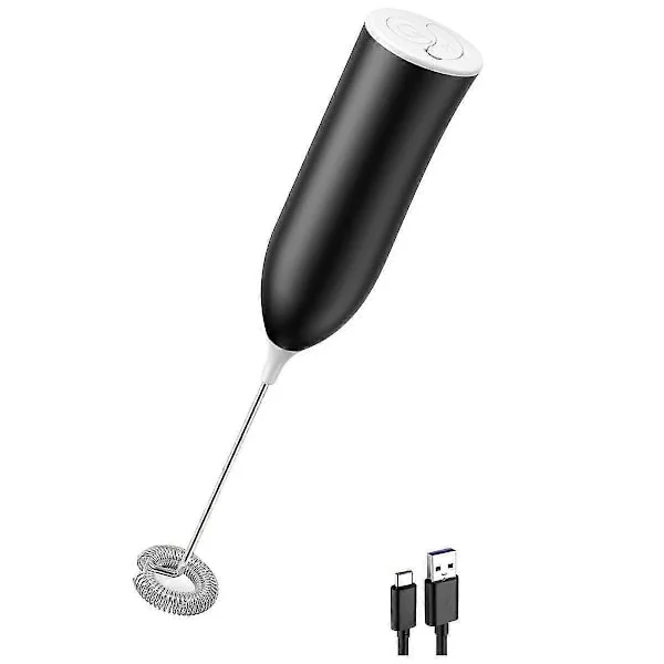 Mjölkskummare, USB-uppladdningsbar elektrisk mjölkskummare manuell praktisk mjölkskummare för kaffe