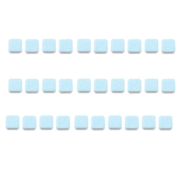 30-pack rengöringstabletter för tvättmaskin, frontmatad och toppmatad, djuprengöring, miljövänlig
